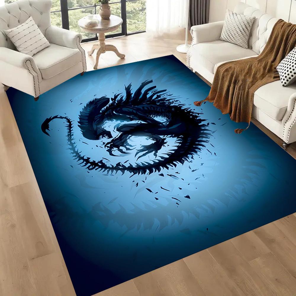 Alien In Ornate Frame Floor Mats for Living Room, Bedroom and Room Decoration Are Suitable for Gifts.