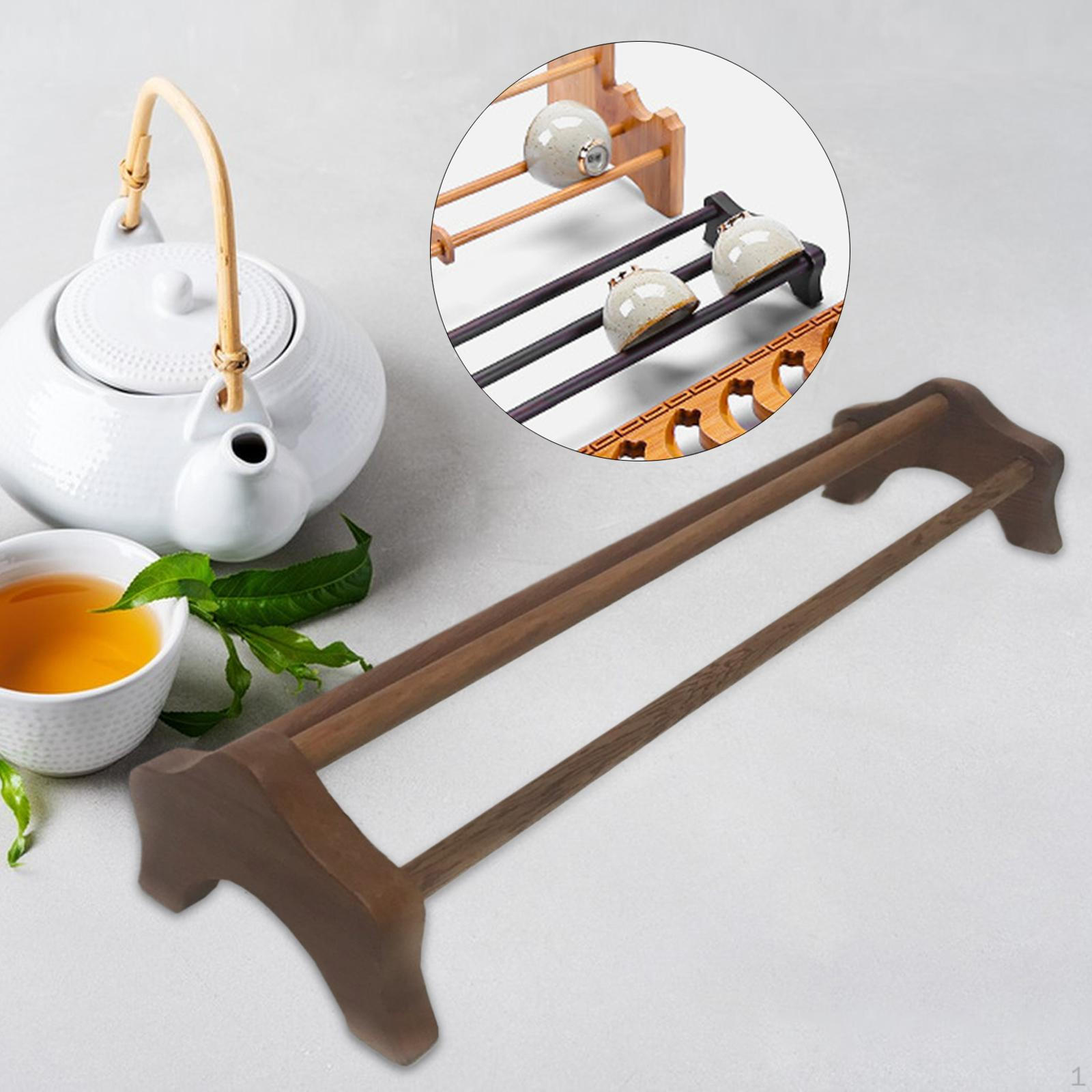 

Сливная полка для хранения чашек чая, набор аксессуаров для кунг-фу, универсальный прочный для Brown Style A