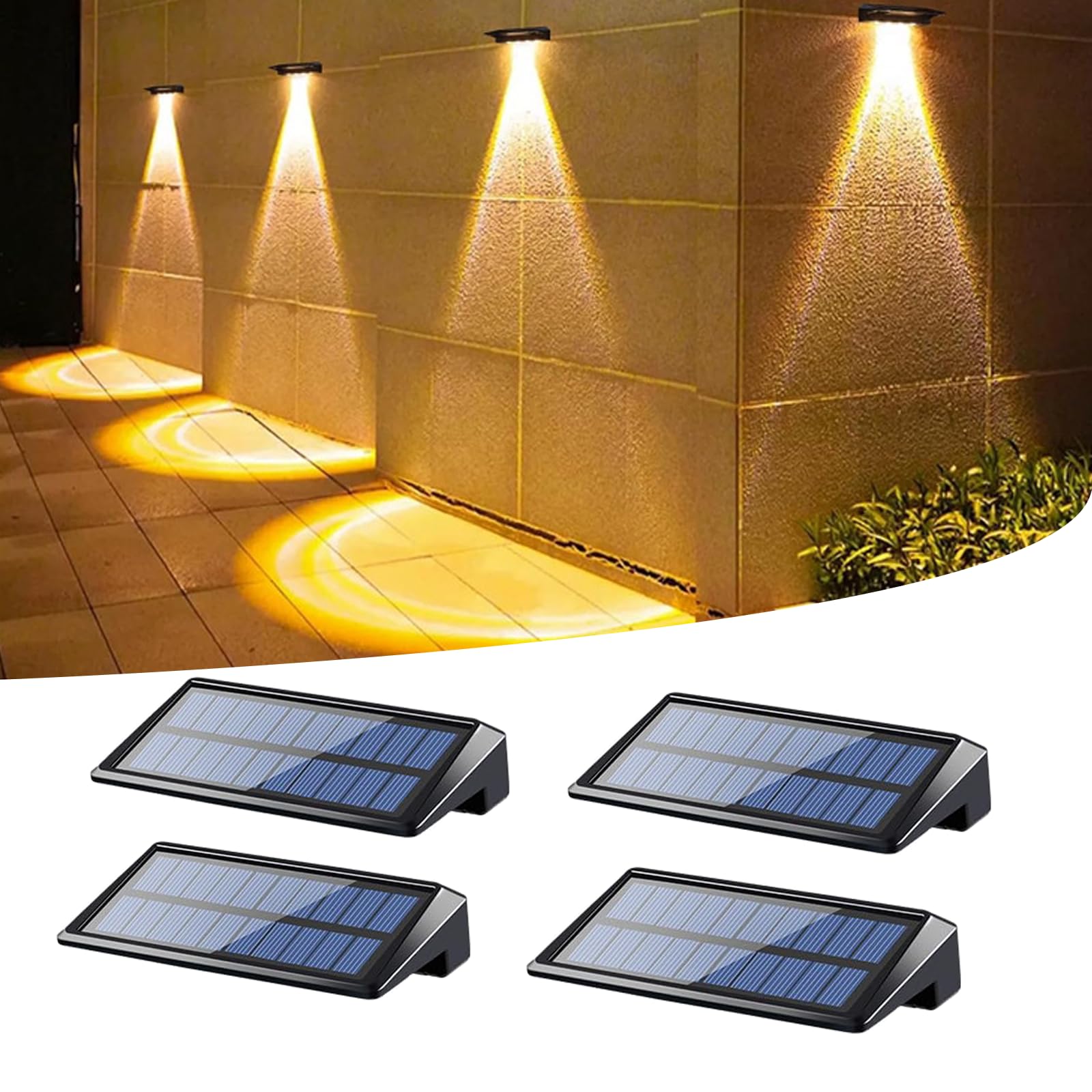 

YANHAO Solar Garden Light, Outdoor Waterproof Fence Light with 6 Indicator Lights for Parking Lots, Walkways, Fences, Entrances, Paths, Driveways,