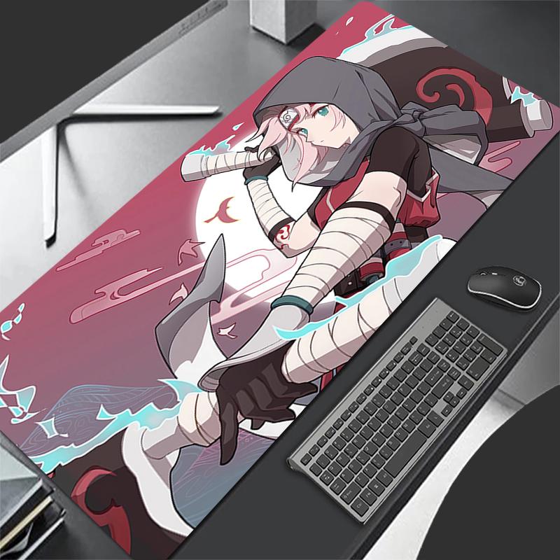 Mouse Pad Anime Gaming Accessories Mousepad Naruto Sakura Haruno Gamer Pc Completo Computer Keyboard Pad Carpet Desk Mat Varmilo
