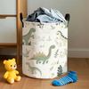 A Dinosaur-themed Laundry Basket Featuring a Foldable Design and Durable Handles - a Cute Dinosaur Laundry Hamper Suitable for Room Storage, with a So