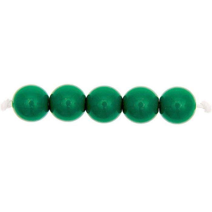 Plastic Beads - Fancy - Dark Green - 10 Mm - 24 Pcs - Decorative Objects