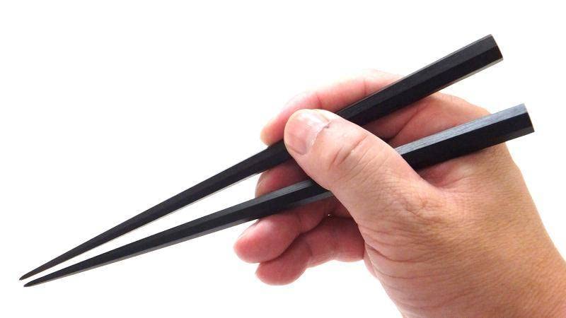 Daikokuya Chopsticks Edo Wooden Chopsticks Super High Quality Chopsticks Series Seven Square Striped Ebony (Superb (24cm))