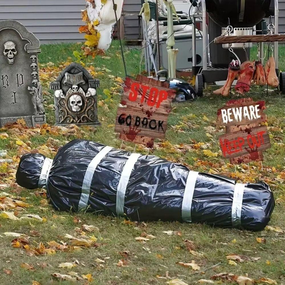 Scary Hanging Corpse Inflatable Halloween Ornament Decor Prop Dead Victim Props  Outside