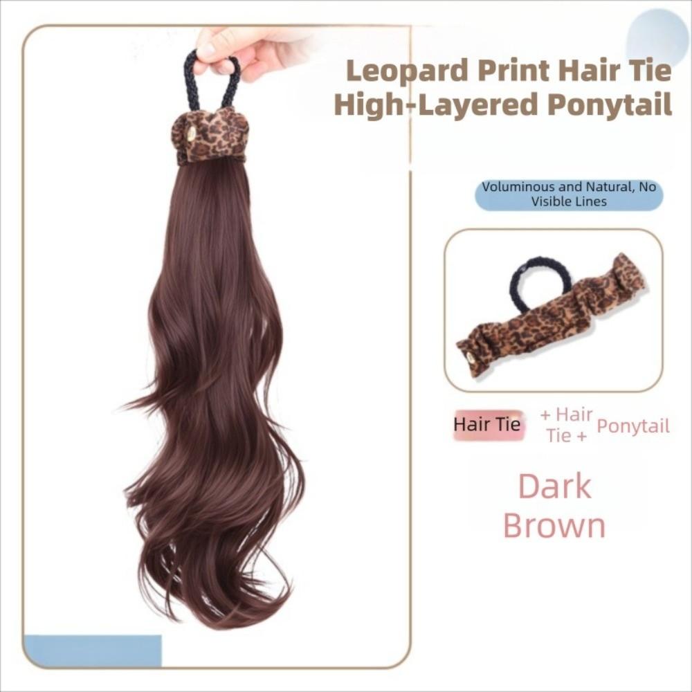 Ponytail Holder Long Wavy Ponytail Hair Fixed Elastic Hair Bands Ponytail  for Kids and Women