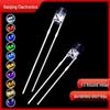 3mm F3 Round Head Borderless Transparent LED - White, Red, Blue, Green, Yellow, Orange, Purple, Pink Light Emitting Diodes