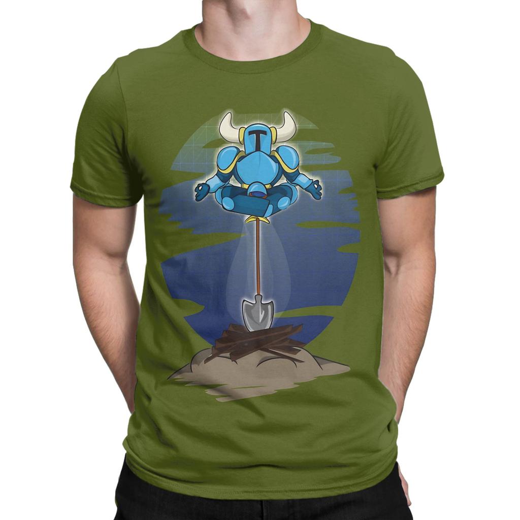 Shovel Yoga Knight Funny Graphic 100 Cotton TShirt Shovel Knight Tops Tees For Unisex
