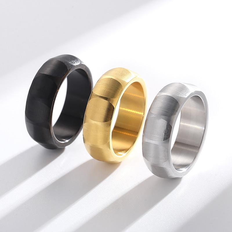 

Kalen Creative Men s 18K Matte Titanium Steel Ring with Brushed Finish Size 8