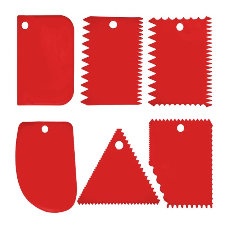 6PCS Plastic Scraper Set Glues Spreader For Smooth Application Of Clay Plaster Adhesive And Craft Materials