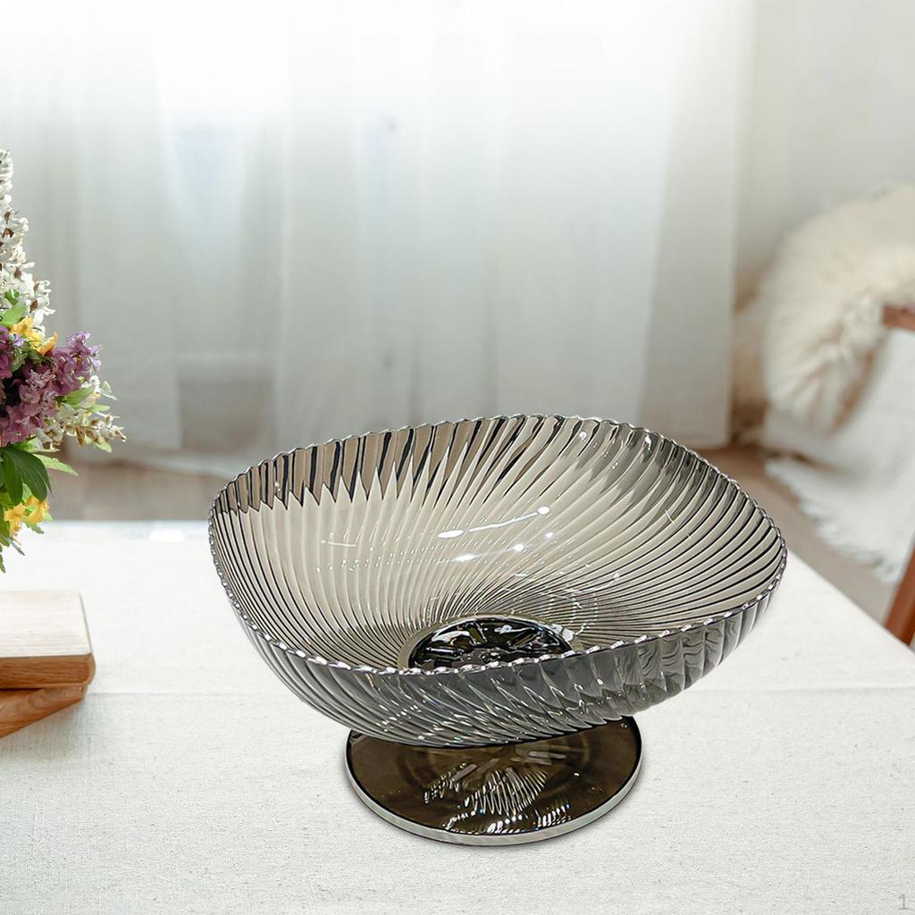 Drainage Fruit Bowl, Vegetable Drain Plate, Round Food Storage Buffet Multi-purpose,