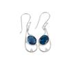 London Blue Topaz Gemstone 925 Sterling Silver Jewelry Handmade Earrings 1.60" EE-49-5