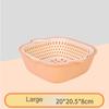Multifunctional Double-Layer Drain Basket 2PCS/Set Vegetable Wash Basket Plastic Strainer Filter Food Colander Kitchen Gadget