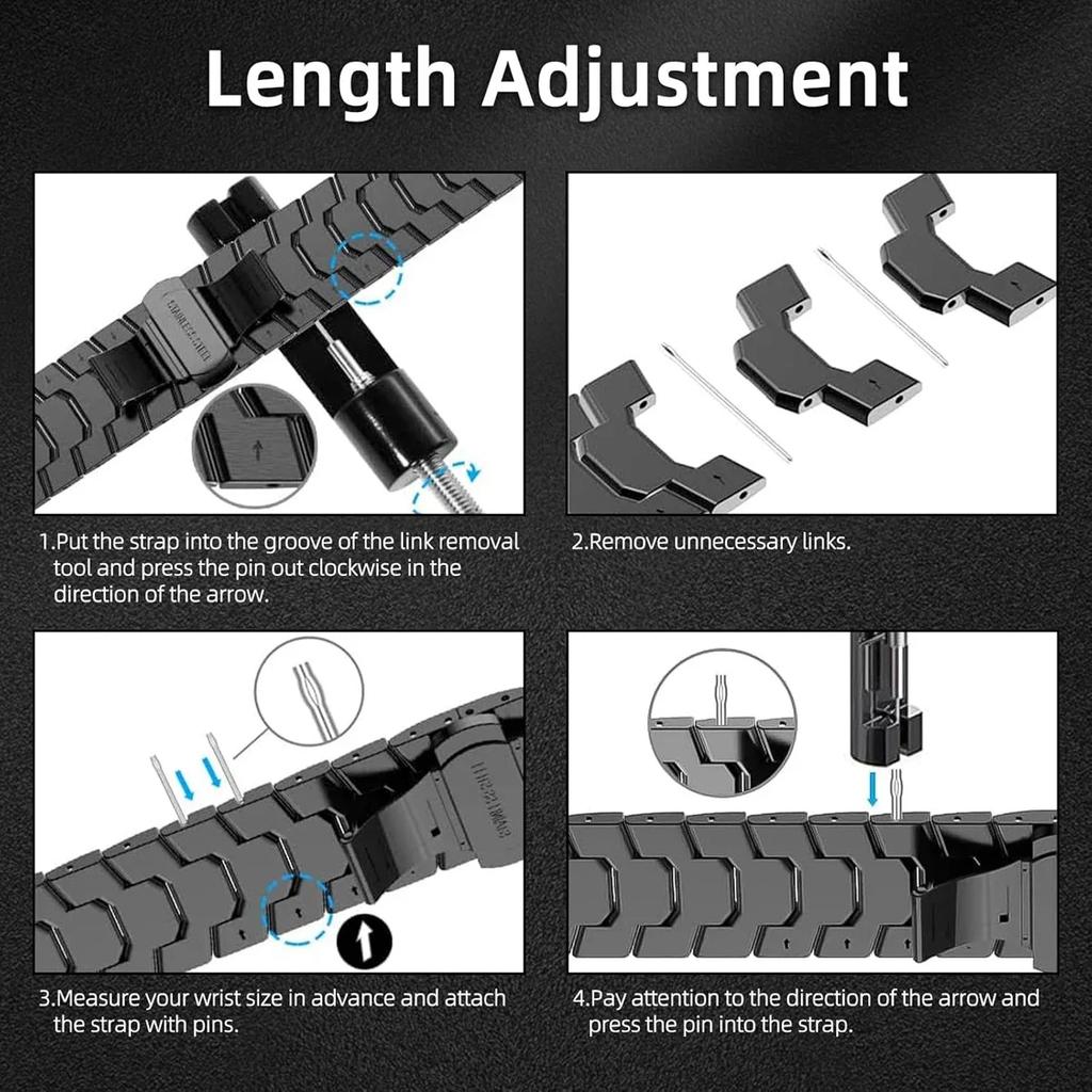Stainless Steels Strap for Samsung Galaxy Watch 8 Classic 46mm 40mm/44mm Wristband Luxury Bracelet for Samsung Galaxy Watch 7 Ultra 47mm Accessories