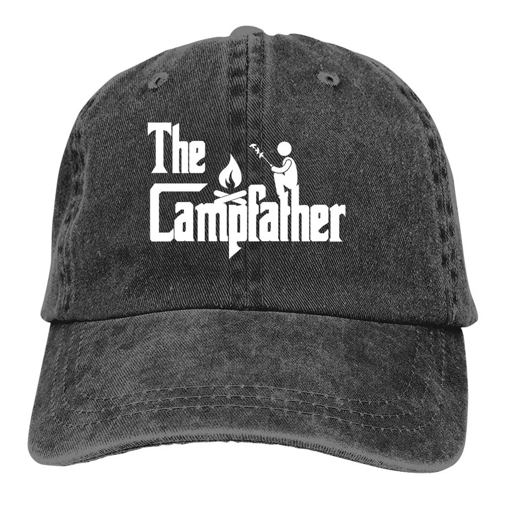 Pure Color Dad Hats The Campfather Women's Hat Sun Visor Baseball Caps Camper Camping Peaked Cap