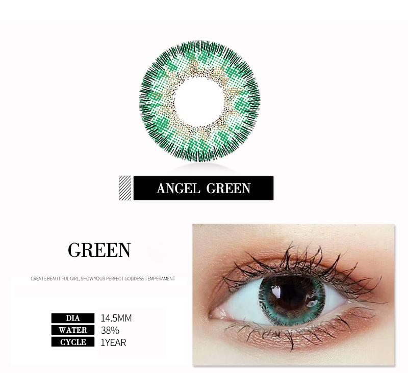 Очаровательный макияж глаз Красочные контактные линзы коричневый — фото 9