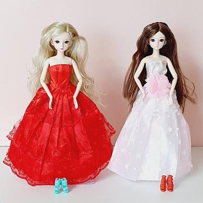 Smile Baby Mimi Juju Puppenkleidungskleid, 2-teiliges Set, Style2, beliebtes Spielzeug für koreanische Kinder