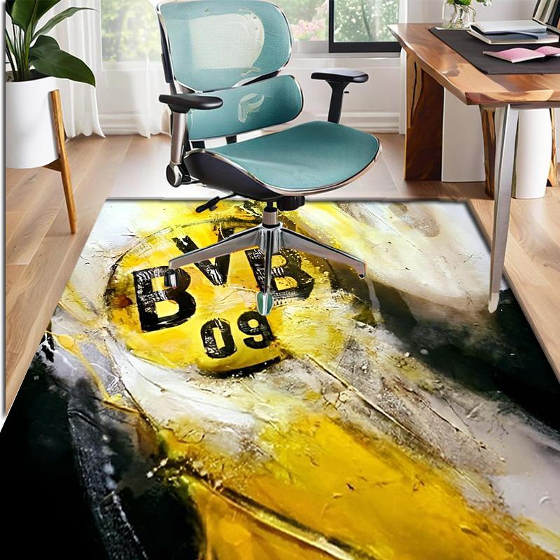 Borussia Dortmund Muster Teppich, Innen-/Außenmatte, für Picknick, Spielzimmer, Schlafzimmer, Büro, Wohnzimmer, Heimdeko Teppich, Geburtstagsgeschenk