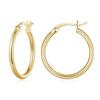 BAMOER 925 Silver Bold Classic Hypoallergenic Hoop Earrings, 14K White Gold Plated Glossy Tube Earrings for Women Gift