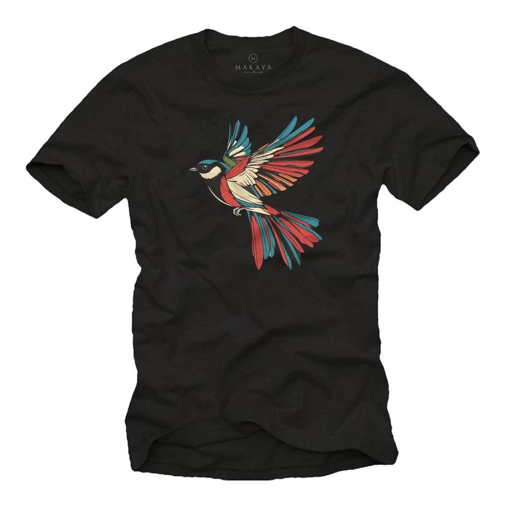 Mens Bird Print T-Shirt - Vintage 80s 90s Print Print Retro