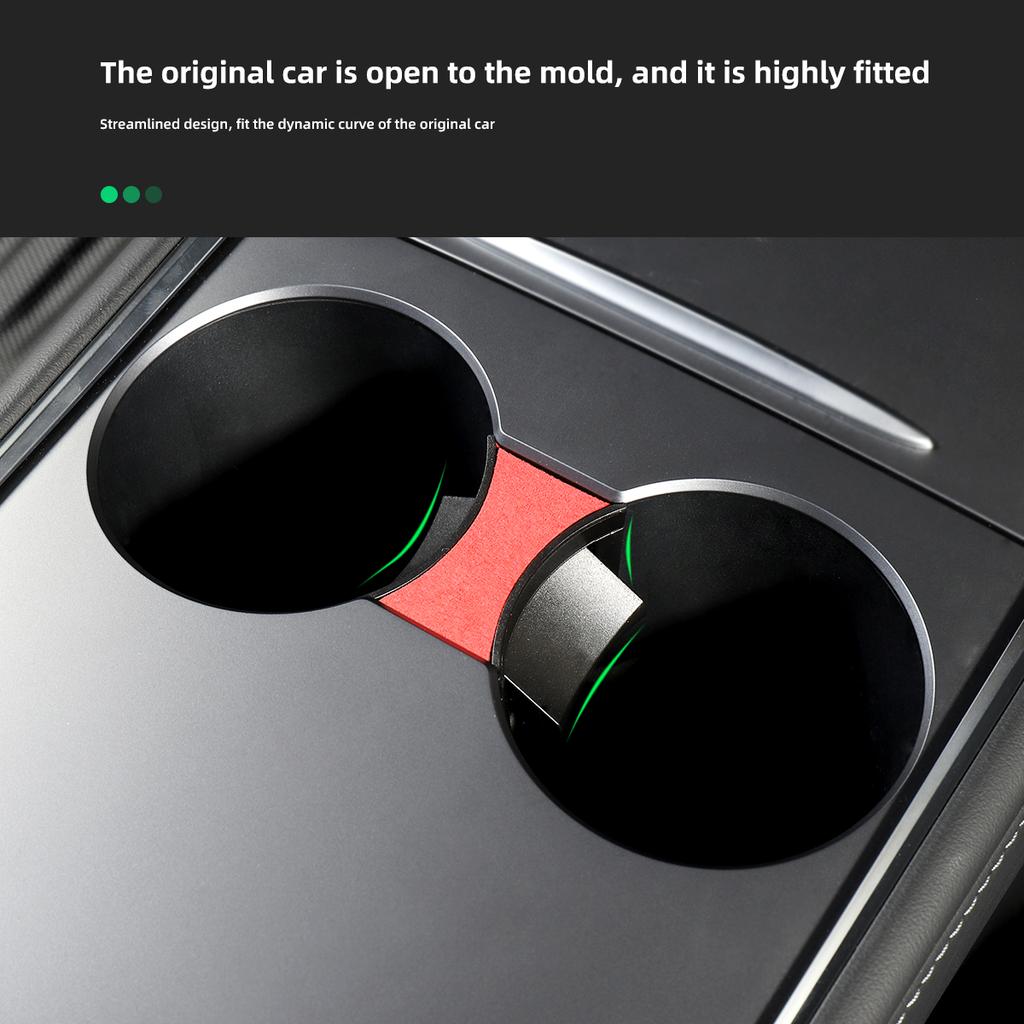 LUCKEASY dla Tesla Model 3 Y 2017-2023 samochodowe gniazdo na kubek z wodą ogranicznik poślizgu klip ABS uchwyt na kubek klip Limiter akcesoria Model