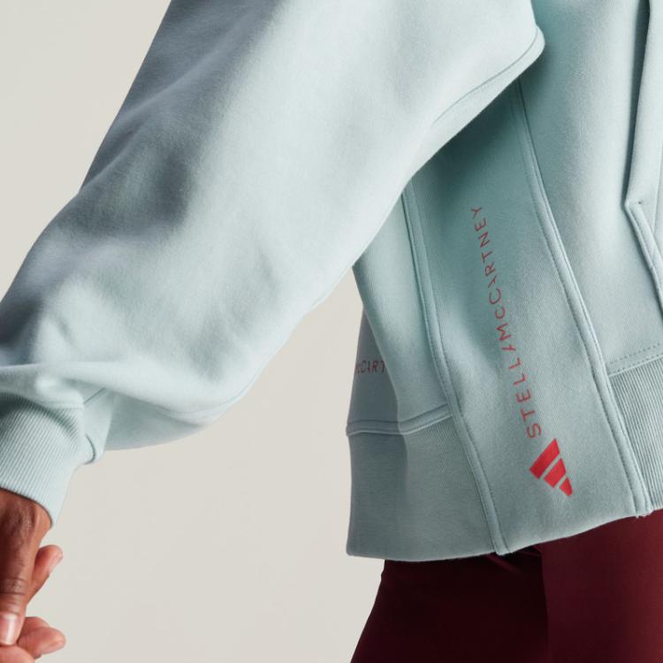 Adidas Stella McCartney FW24 Full-Zip Hoodie Logo Jacket Women jackets Green JF6334