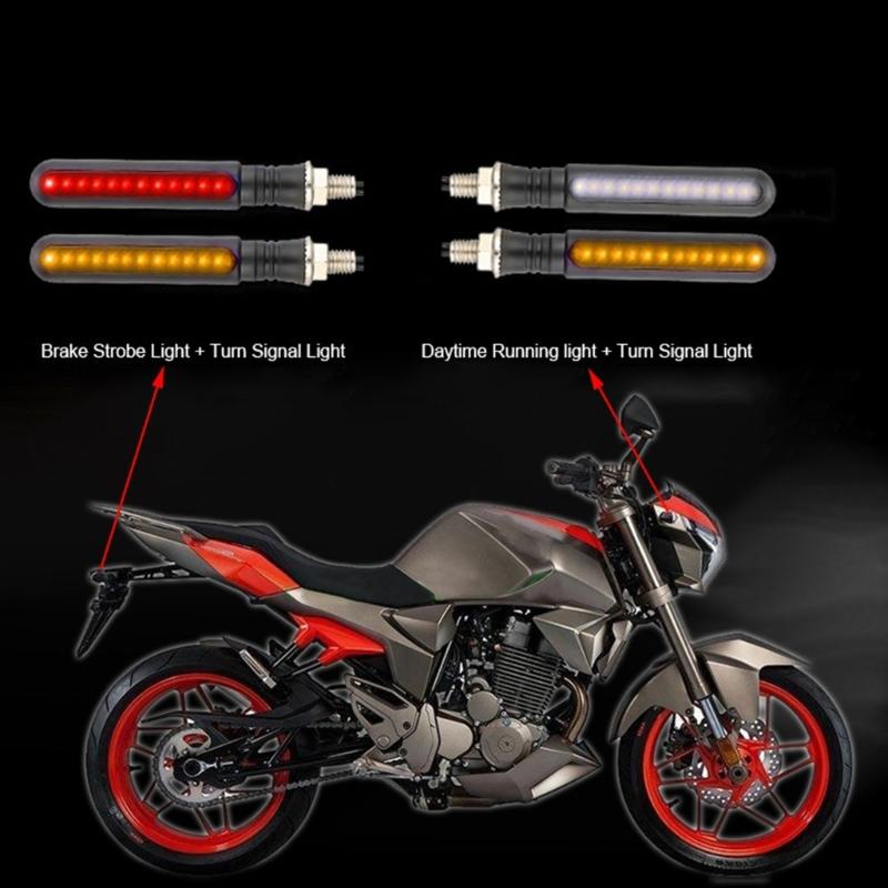 Universelle LED Motorrad Blinkerleuchte DRL Lauflicht Blinker Rücklicht Beleuchtung Indikator 1 Paar
