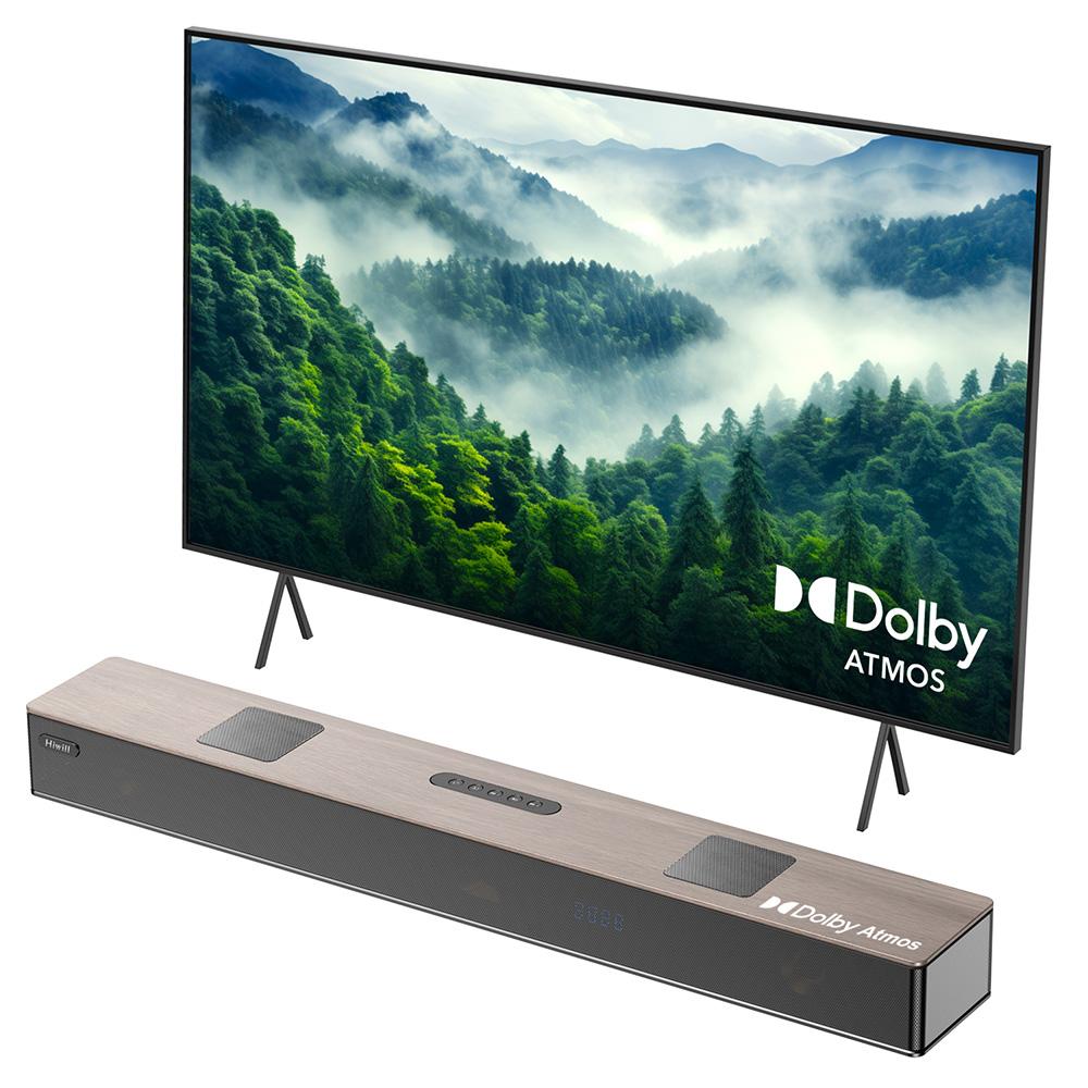 Hiwill A502 5.2.2-kanałowy Soundbar, Podwójne Wbudowane Subwoofery, Dolby Atmos, 450W Moc Szczytowa