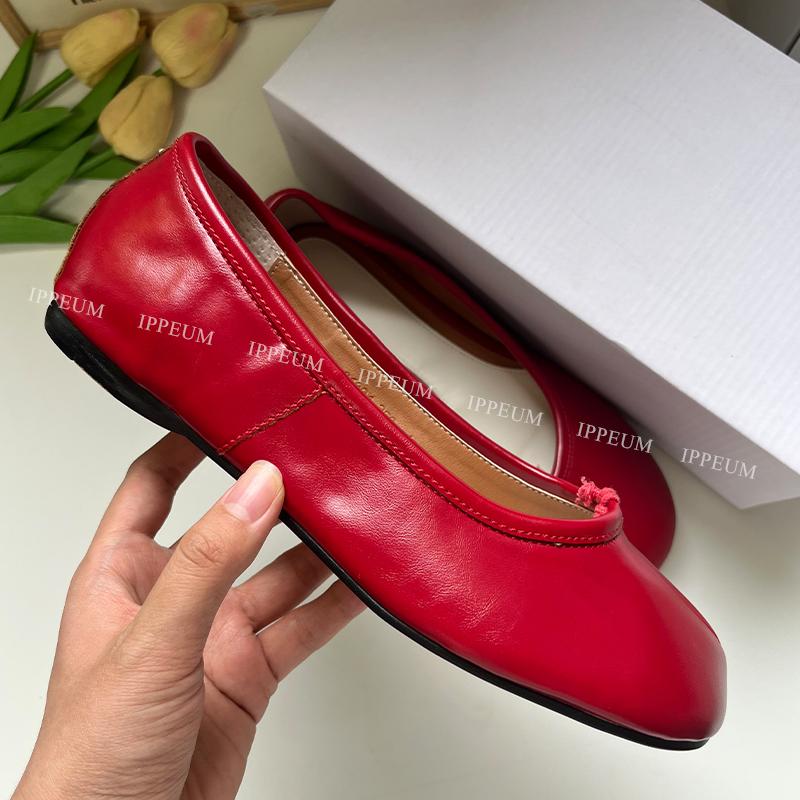 Fashion IPPEUM Tabis Shoes Black Ballets Flats Split Toe Shoes Women Mary Janes Plus Size 44 Dress Loafers Ballerina Zapato Mujer