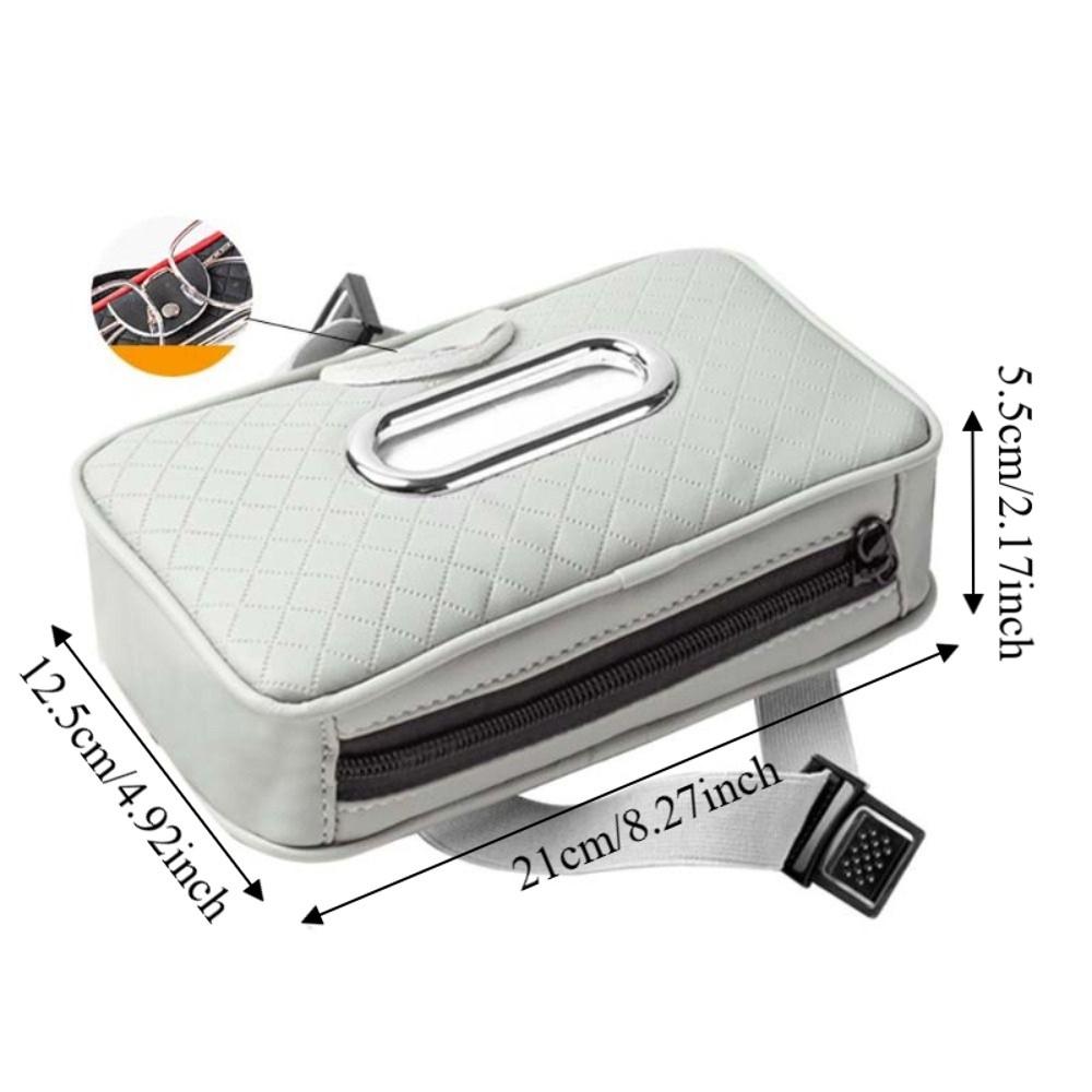 Thickened Car Visor Tissue Box PU Leather Backseat Tissue Case Car Interior Accessories