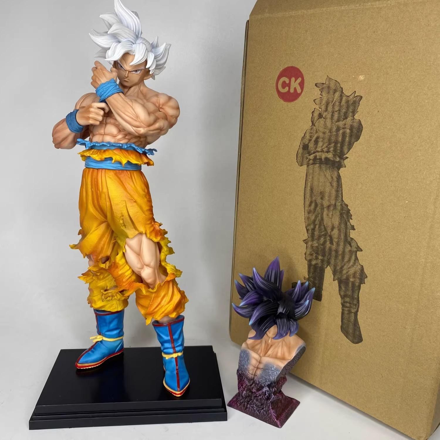 Super Saiyan Gk Free Extreme Art, Wukong Man White God Double Head Statue, Model, Boxed Figure