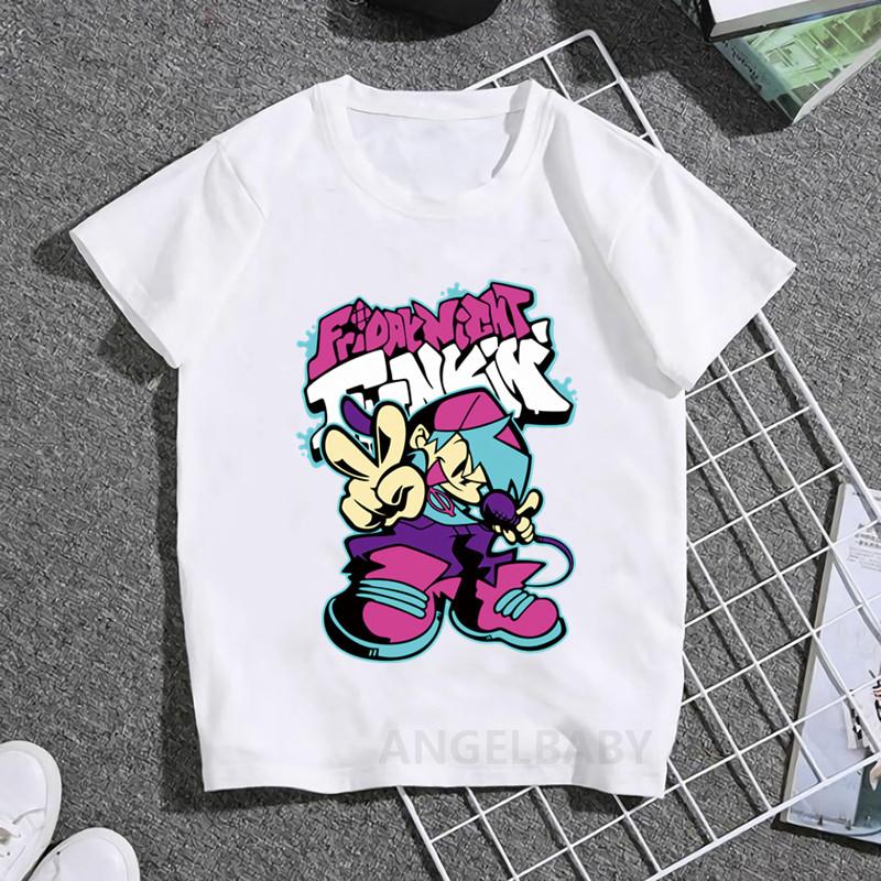 Summer Fashion Tops Boys' Clothing Popular Game 'Friday Night Generator' Cartoon Kids T-Shirt