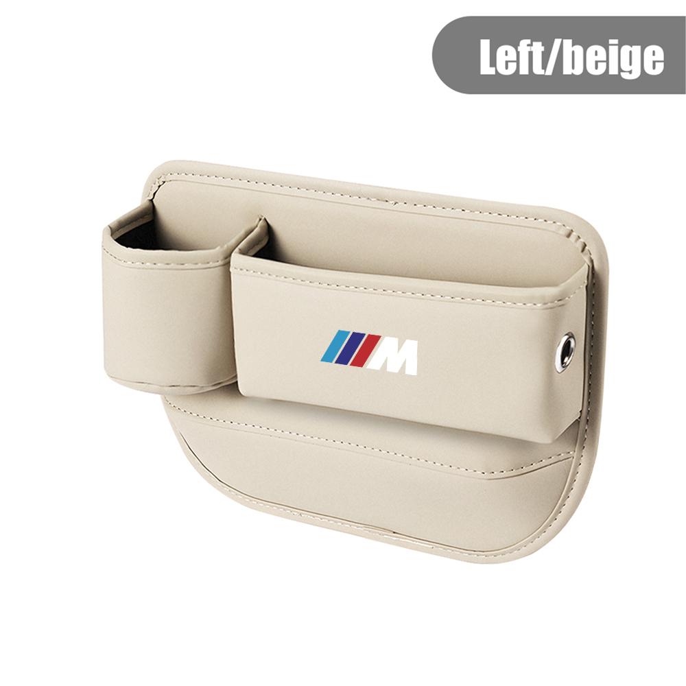 Für BMW Performance M PU Leder Auto Mittelkonsole Seite Sitz Lückenfüller Organizer Box Autositz Lückentasche Multifunktions-Sitzorganizer
