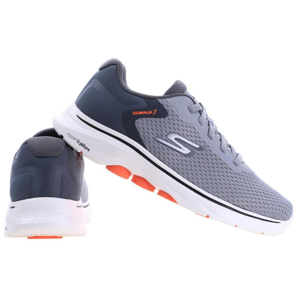 Skechers Go Walk 7 Comfortable Versatile Low-Top Casual Shoes Men Sneakers Gray 216636-GYOR