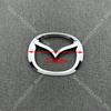 Car Front Grille Decorative Front Rear Stickers Badge Accessories for MAZDA2 Glossy black Bright silver 3D badge MAZDA2 Styling WGWE