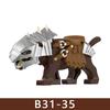 Medieval Castle Soldier Figures Building Blocks Knight Orc Warrior Dragon Wolf Animals Battle Flags Accessories Bricks Toys Boys