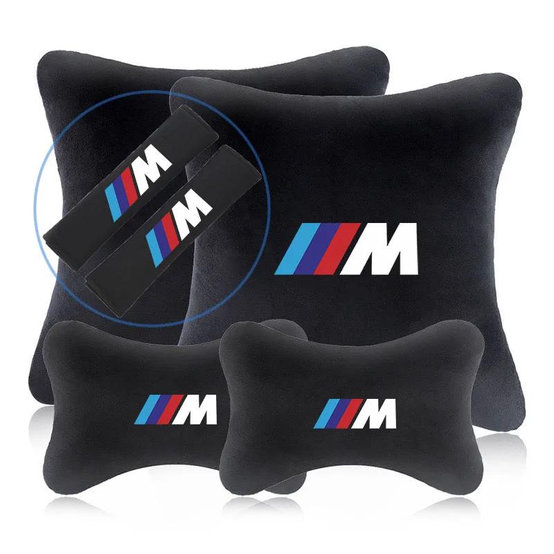 Car Sticker 2025 Hot Car Headrest Neck Support Cushion for BMW M F31 F34 F32 E52 E53 E60 E90 E91 E92 E93 F01 X1 X2 X3 X4 Auto Ac