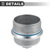 Motoforti Engine Oil Filter Housing Cover, for Cadillac CTS 2.8L 3.0L 3.6L 2004-2015, Metal,Silver Tone