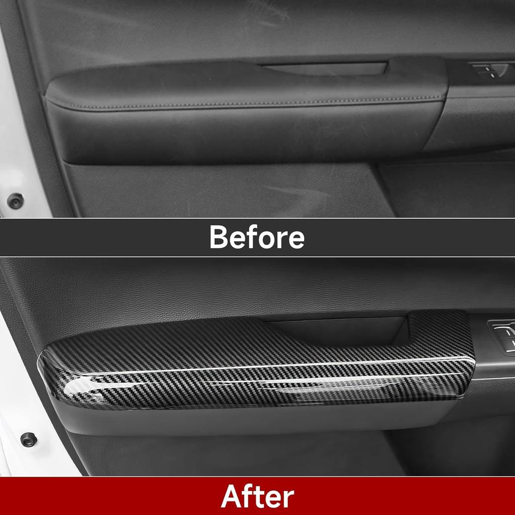 Car Inner Door Handle Armrest Cover Decals for Honda CR-V  2024 Accessories CRV ABS Carbon Fiber Interior Stickers