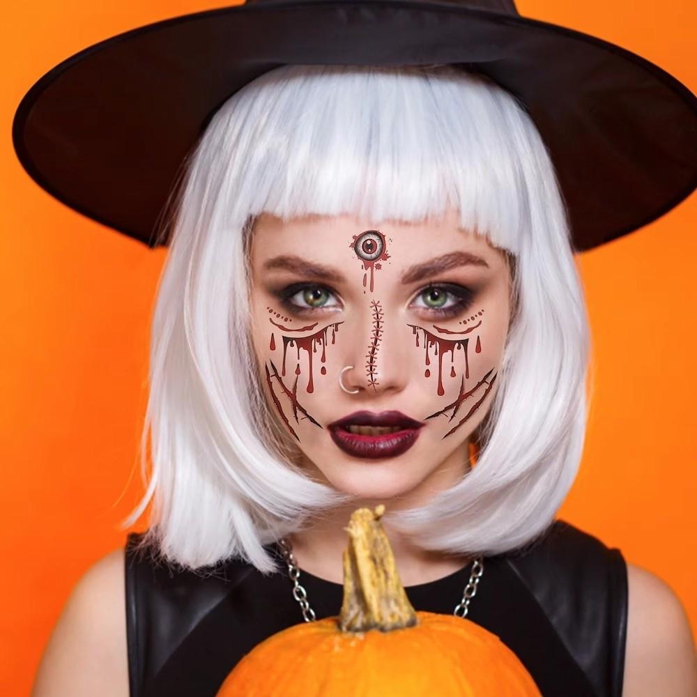 Waterproof Face Decorations Sticker DIY Temporary Scar Stickers Body Art Decals Halloween Party