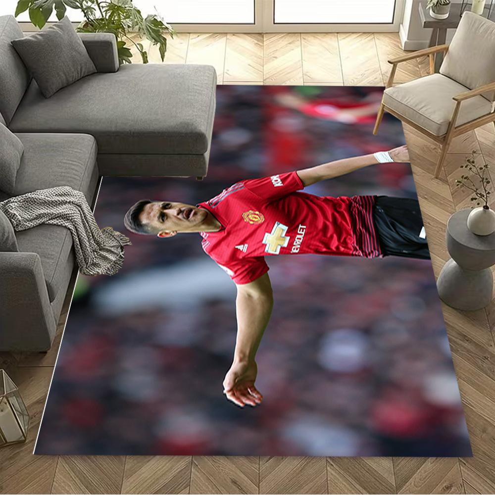 Manchester Player Portrait Carpet Design for Dormitory Dining Room Playrooms Game Room Antislip Carpet Office home decor