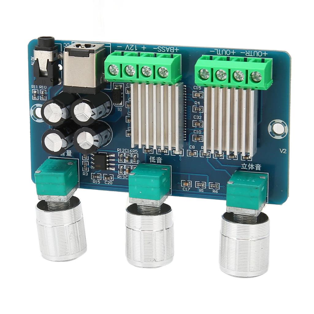 Digital Power Amplifier Board DC 12V 2.1 Channel Stereo Digital Subwoofer Power Amplifier Board