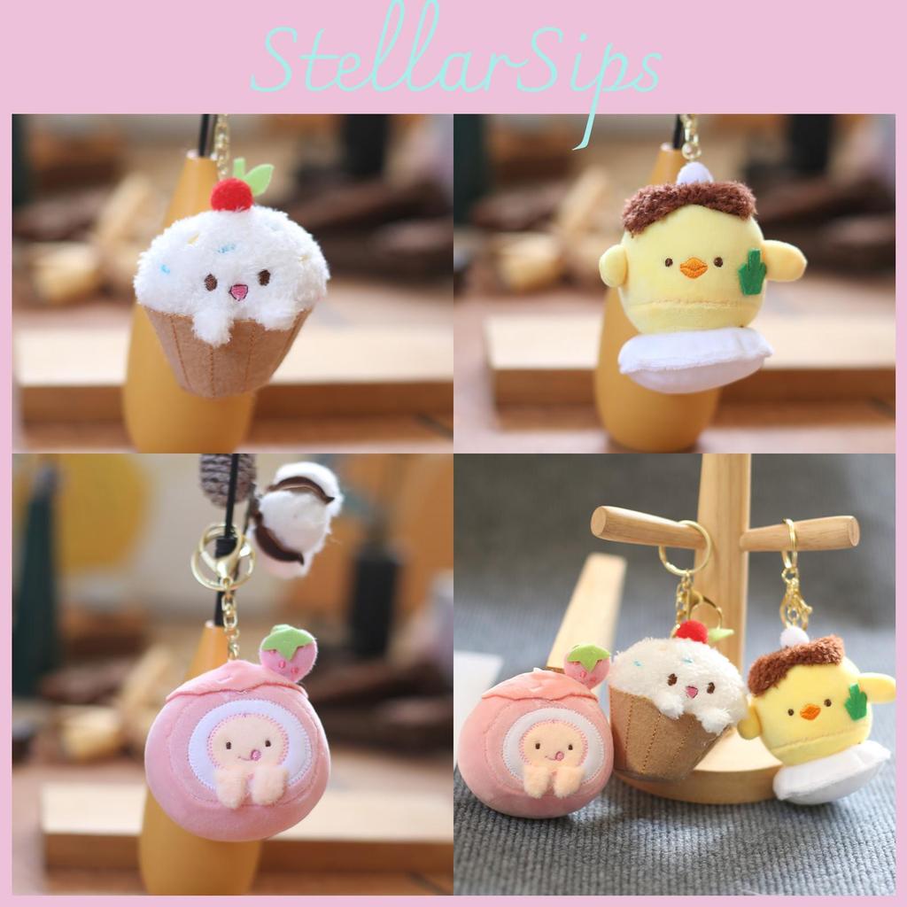 Pendant Chicken Cherry Plush Toy Keychain Stuffed Animal Accessory Teens For
