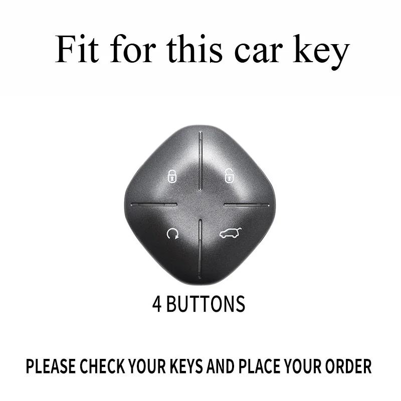 Zinc Alloy + Silicone Full Cover Car Key Case for 2022 2023 2024 Jetour DASHING X-1 Plus DTC Car Remote Key Protection Shell