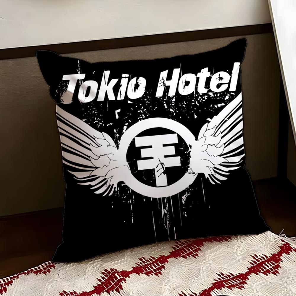 Band TTokio HHotel Cushion Cover Reversible Soft Durable Pillow Cover Home  Car MultiScene Use for Daily Comfort