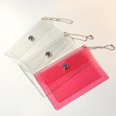 Transparente wasserdichte PVC-Frauen-Karten-Mappen-Kasten-Visitenkarten-Halter-Männer-Kreditkarten-Beutel-Ausweis-Mini-Geldbörse Mädchen-Geldbörse