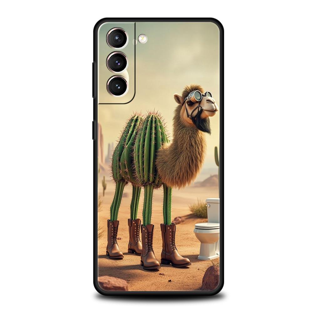Animal Camel Phone Case for Samsung Galaxy S26 S25 S24 S23 S22 S20 S21 FE Ultra S25 Edge Plus 5G Soft TPU Cover Fundas Capas Bag