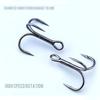 100PCS/box Carp Fishing Treble Hooks 12#-3/0# Optional High Carbon Steel Barbed Hook Set Super Sharp for Lure Accessories Tackle 260319