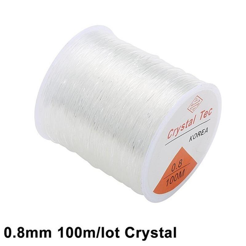 100M/Roll Plastic Crystal DIY Beading Stretch Cords Elastic Line Jewelry Making Supply Wire String Jeweleri Thread String Thread