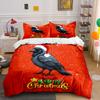 Raven, Santa Hat, Snowflakes. Bedding Sets Duvet Cover Sets Duvet Covers Pillowcases(1*Duvet Cover 2*Pillowcases Without Duvet Insert)