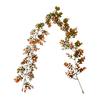 Realistic Plastic Bouquet for Home Artificial Fall Eucalyptus Garland, Autumn Money Leaf Vine Faux Greenery Maintenance Free Floral Decor Thanksgiving